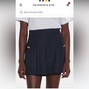 NWT Sandro Shorts Marine color .